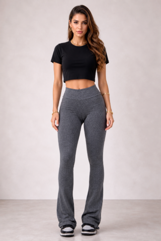 100 Calça legging flarê bailarina