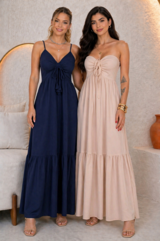 2464 Vestido Mari longo regata e multi formas alça fina