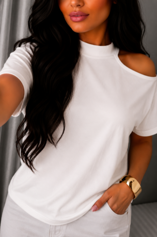 686 Blusa Marea gola chocker manga curta