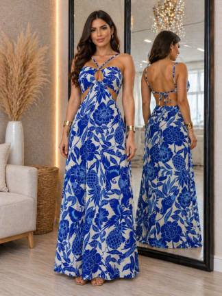 2656 Vestido Cristian longo estilo Farm multi formas