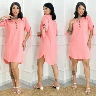 2595 Chemise Cris manga 3/4 botão