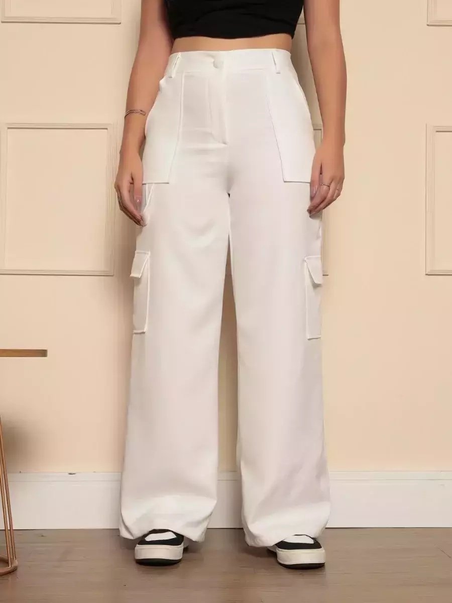 1679 Calça wide leg pantalona cargo alfaiataria - Imagem 8