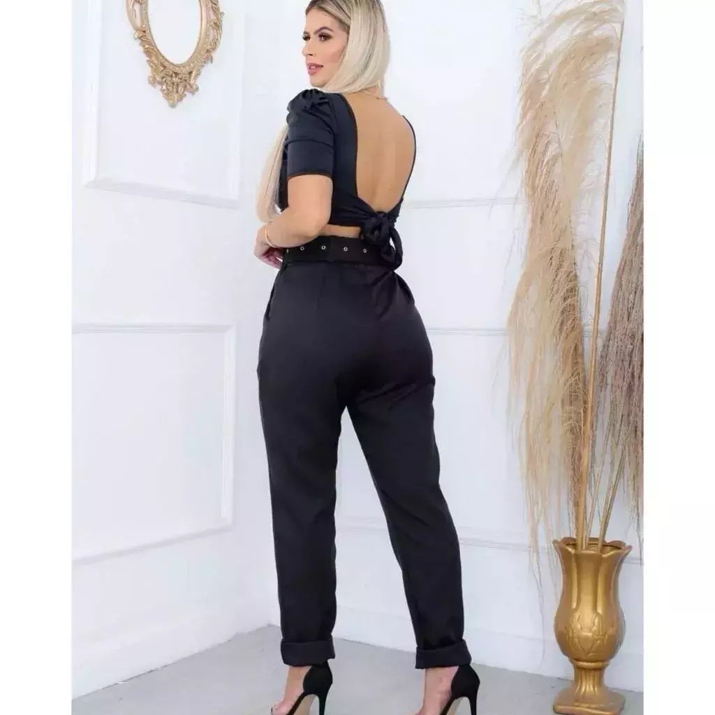 577 Calça skinny e pantalona cinto encapado alfaiataria - Imagem 3