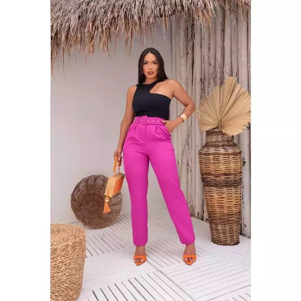 577 Calça skinny e pantalona cinto encapado alfaiataria - Imagem 8