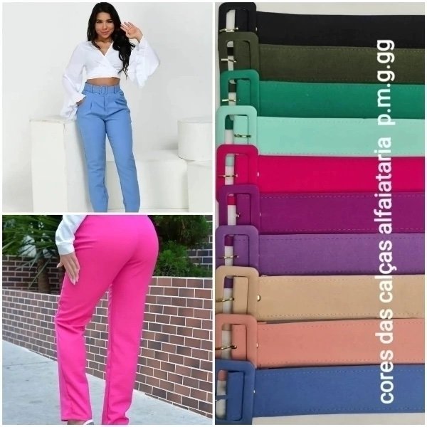 577 Calça skinny e pantalona cinto encapado alfaiataria - Imagem 13