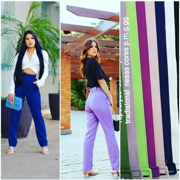 577 Calça skinny e pantalona cinto encapado alfaiataria - Imagem 14