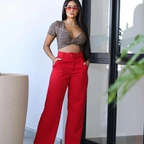 577 Calça skinny e pantalona cinto encapado alfaiataria - Imagem 11