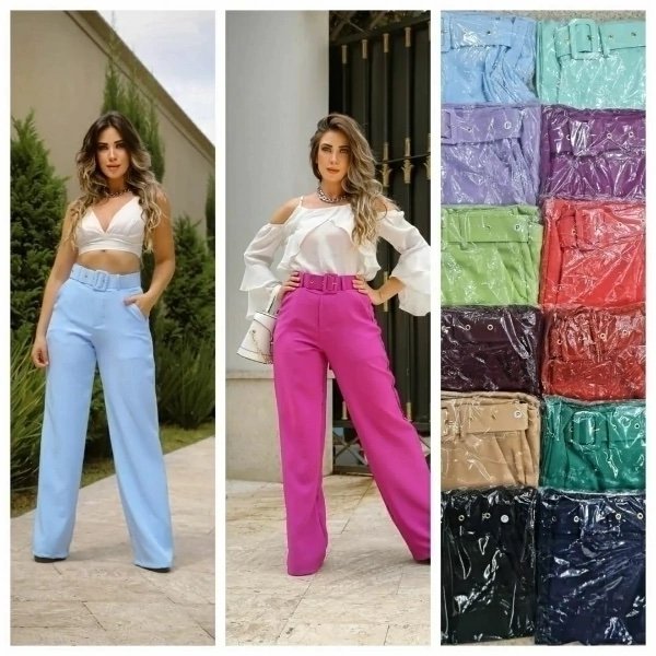 577 Calça skinny e pantalona cinto encapado alfaiataria - Imagem 12