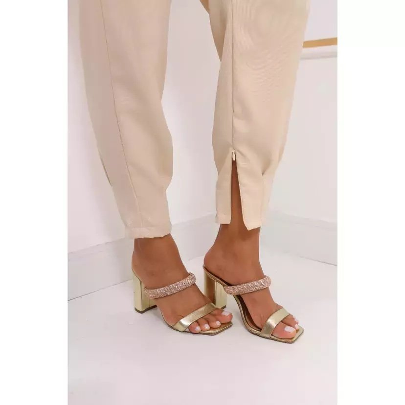 1732 Calça skinny cenoura estilo Zara com ziper na barra alfaiataria - Imagem 2