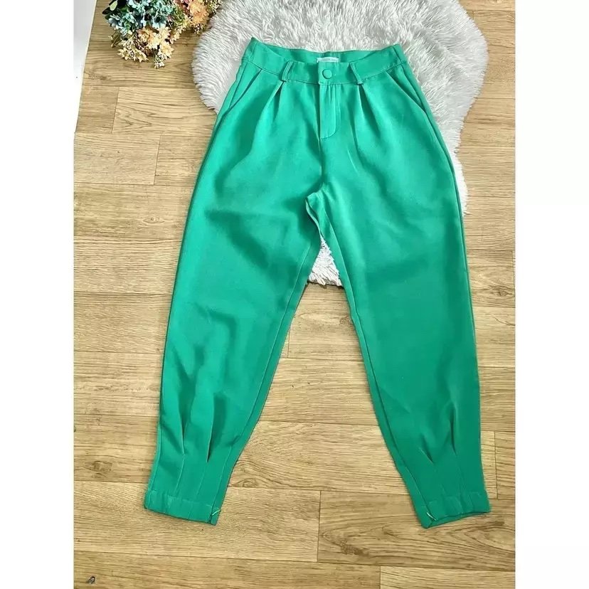 1732 Calça skinny cenoura estilo Zara com ziper na barra alfaiataria - Imagem 11