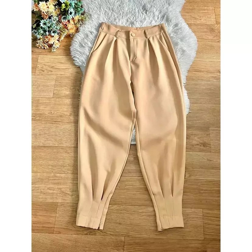 1732 Calça skinny cenoura estilo Zara com ziper na barra alfaiataria - Imagem 12