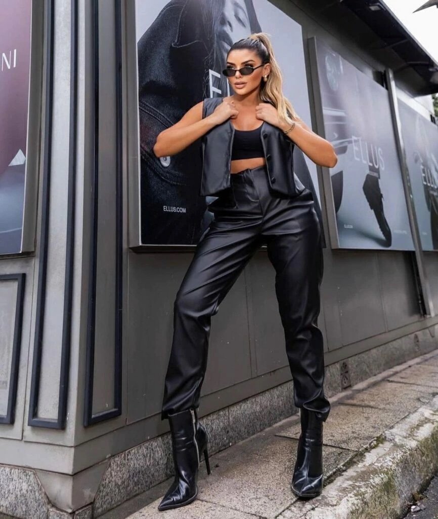1615 Calça estilo Zara skinny courino - Imagem 2