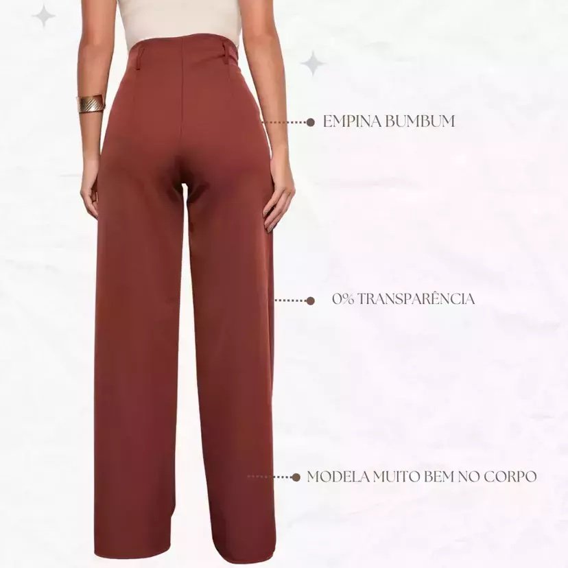 2114 Calça estilo Zara skinny e wide leg pantalona zíper - Imagem 4