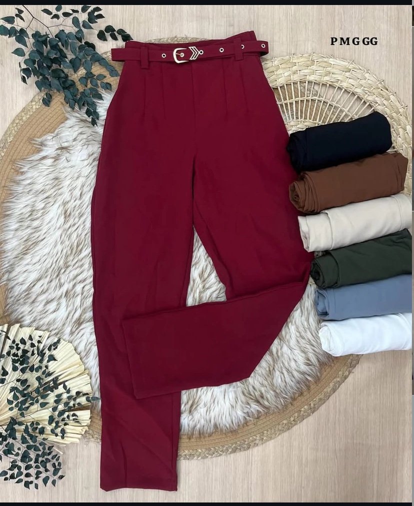 2452 Calça estilo Zara skinny e wide leg pantalona cinto encapado - Imagem 33