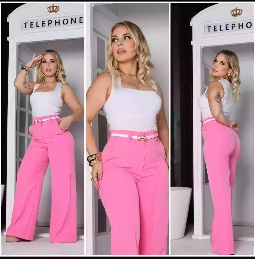 1962 Calça estilo Zara skinny e wide leg pantalona botão - Imagem 12