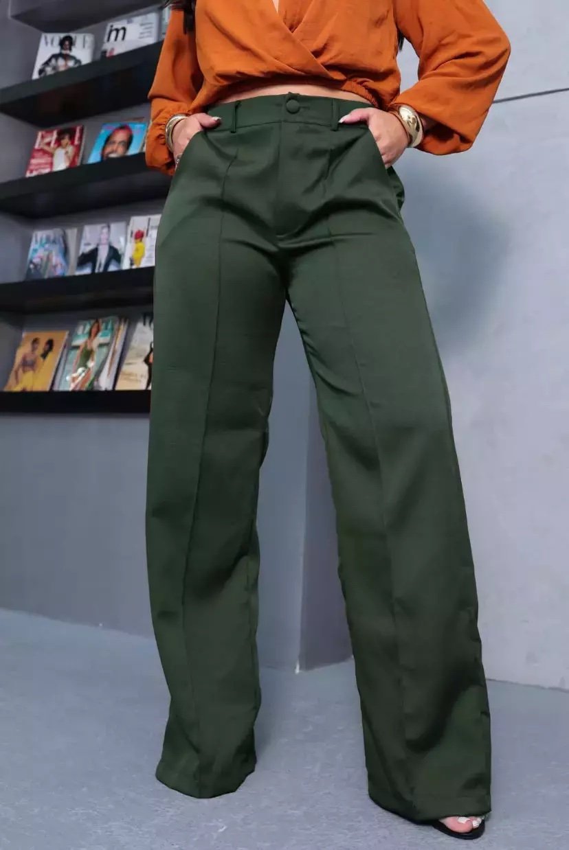 1962 Calça estilo Zara skinny e wide leg pantalona botão - Imagem 16