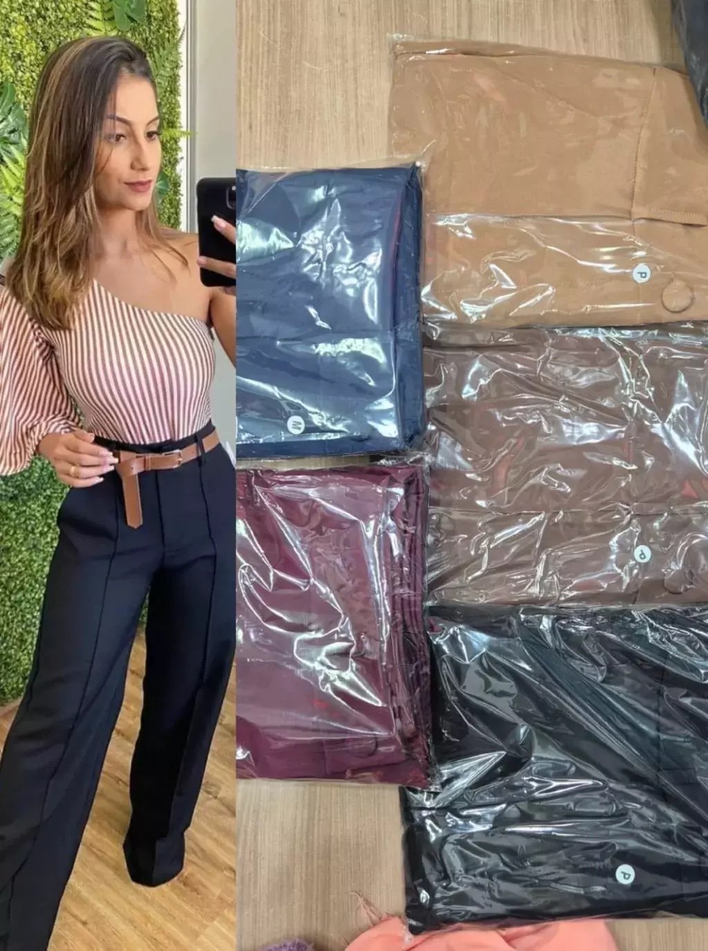 1962 Calça estilo Zara skinny e wide leg pantalona botão - Imagem 32