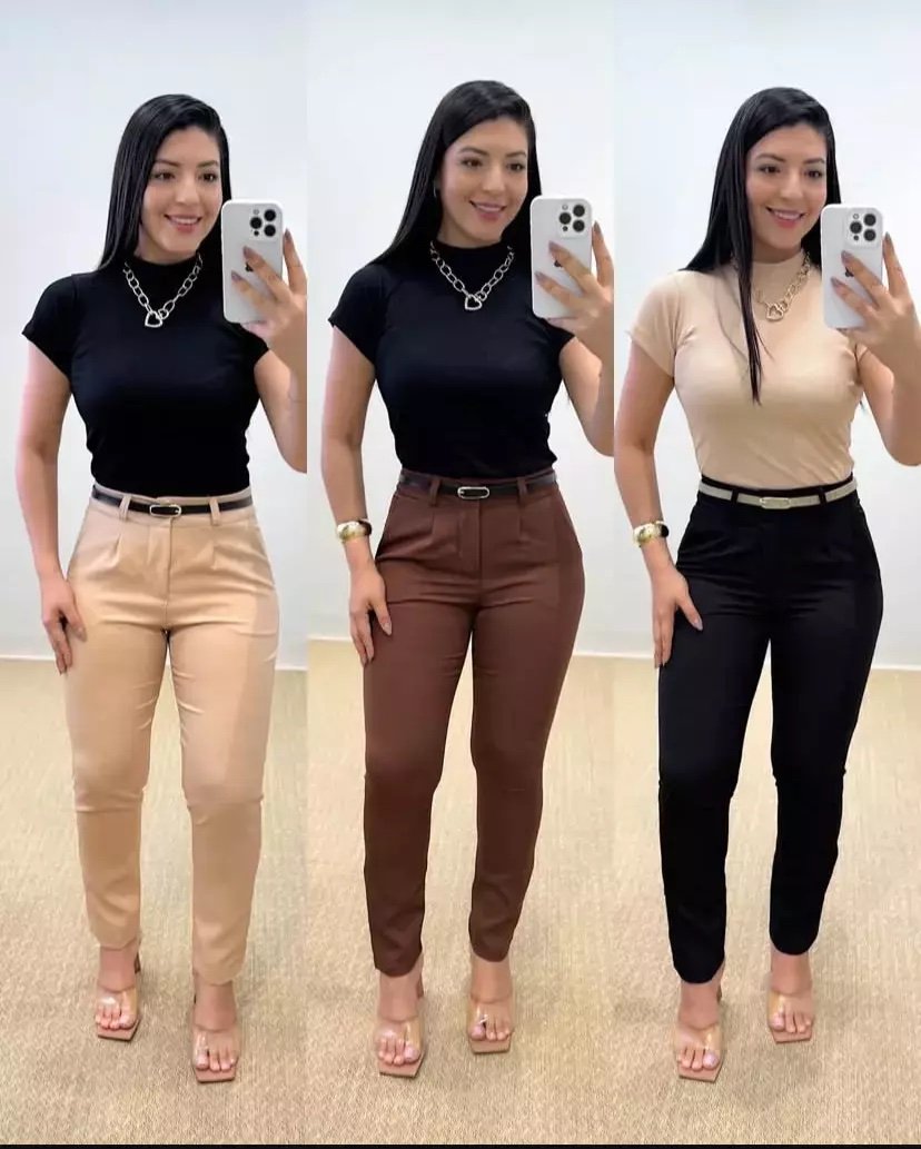1962 Calça estilo Zara skinny e wide leg pantalona botão - Imagem 27