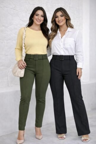 579 Calça Janiny cinto fivela embutido