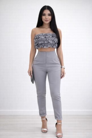 1396 Calça skinny estilo zara alfaiataria