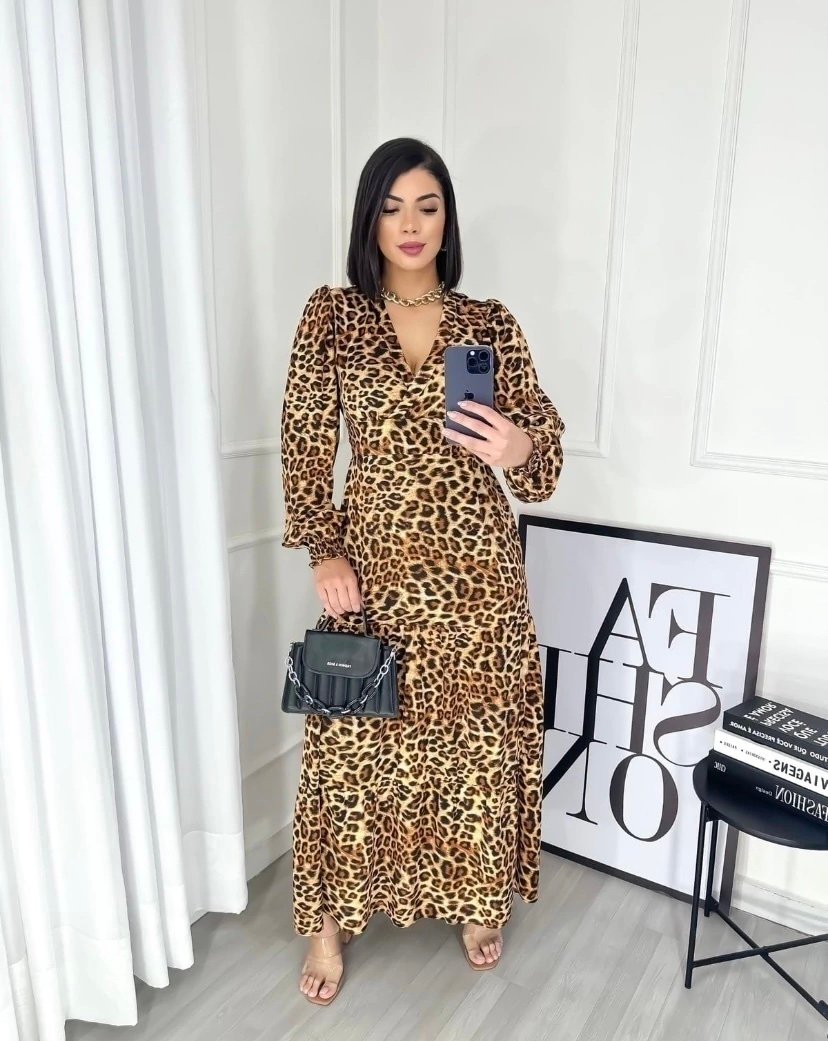 1423 Vestido Isabela longo manga curta e longa bufante princesa - Imagem 6