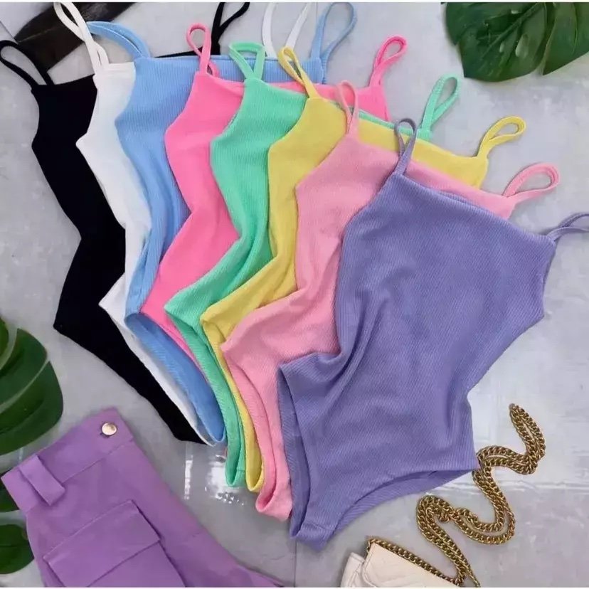 1815 Body Regata estilo Zara tomara que caia regatão alça fina anarruga - Imagem 11