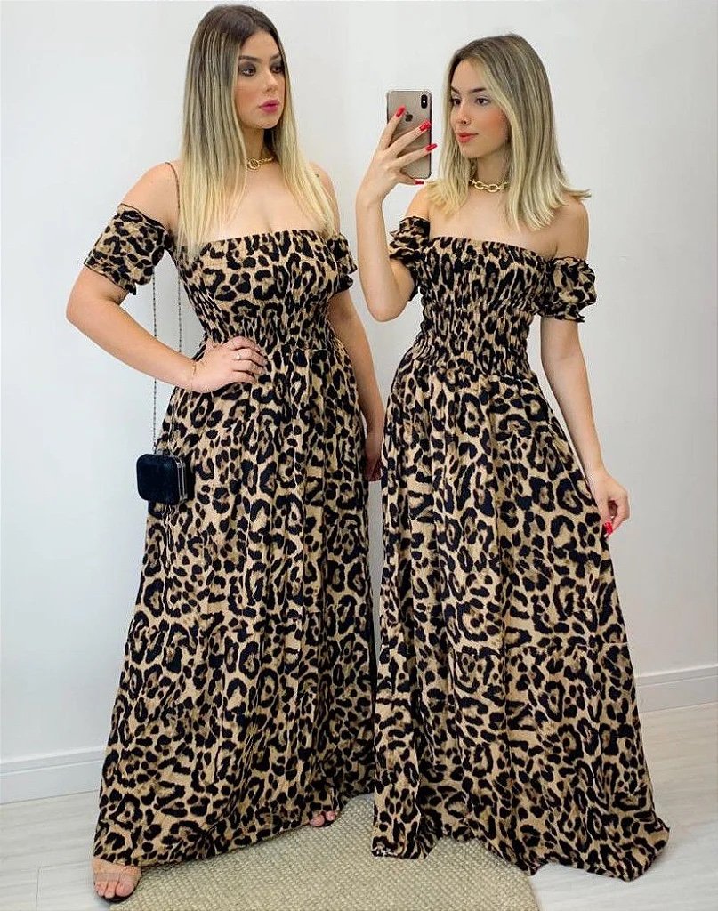 1090 Vestido longo ombro a ombro busto lastex - Imagem 2