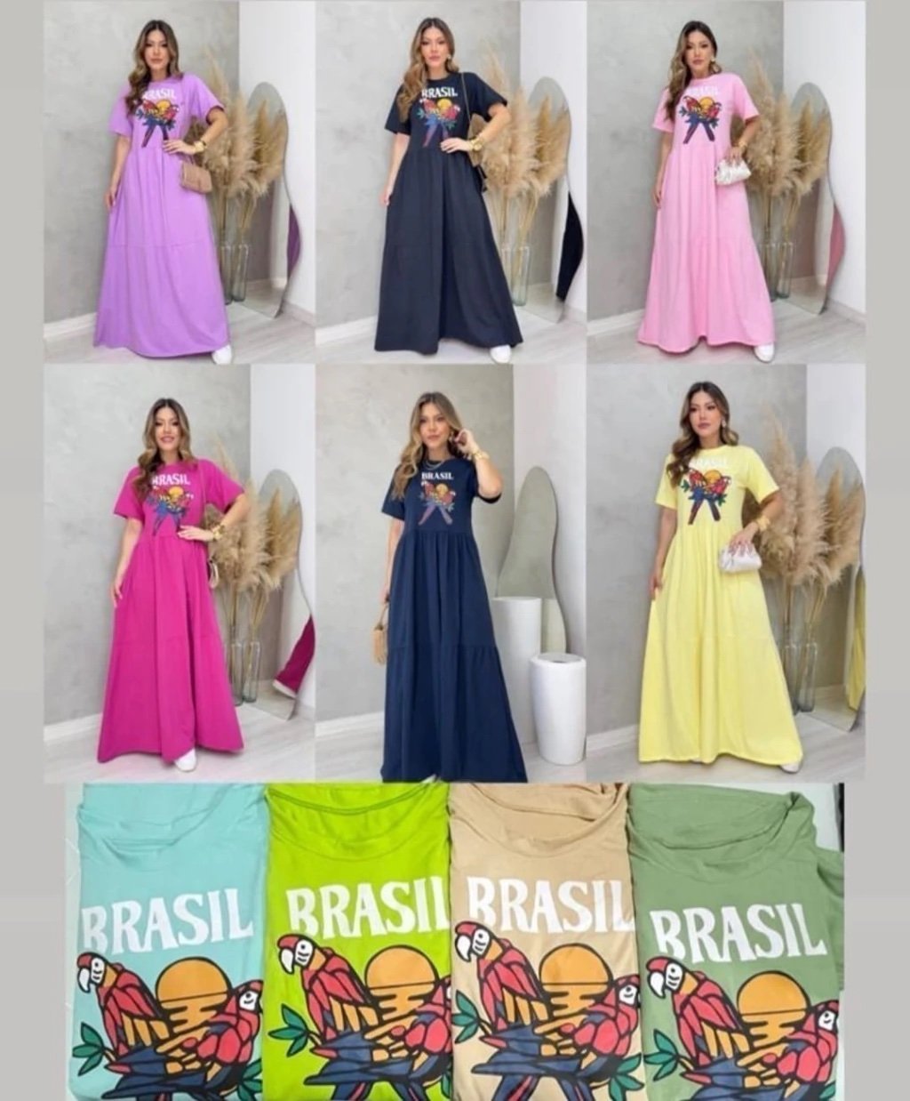 2062 Max Vestido Flávia longo manga curta - Imagem 10