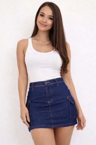 2740 Saia bolso cargo jeans