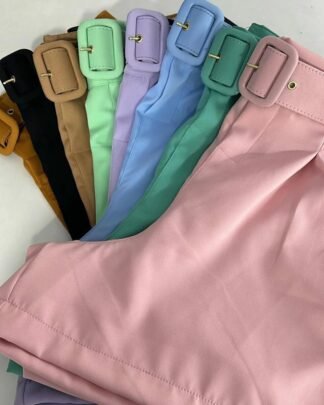 851 Shorts cinto encapado alfaiataria