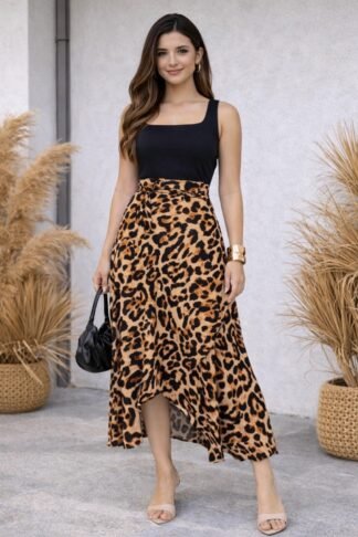 307 Saia Rossi envelope parêo animal print onça