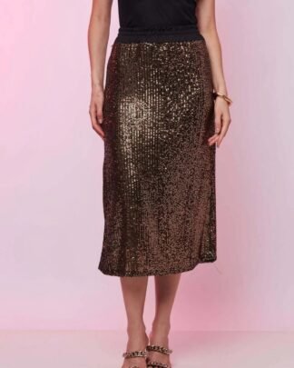 2749 Saia midi paetê forrada