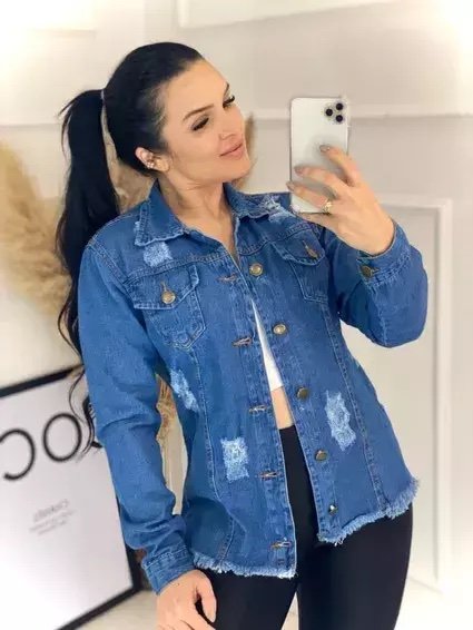 935 Max jaqueta oversized jeans - Imagem 8