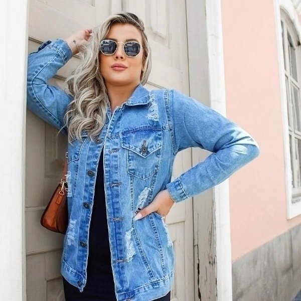 935 Max jaqueta oversized jeans - Imagem 6