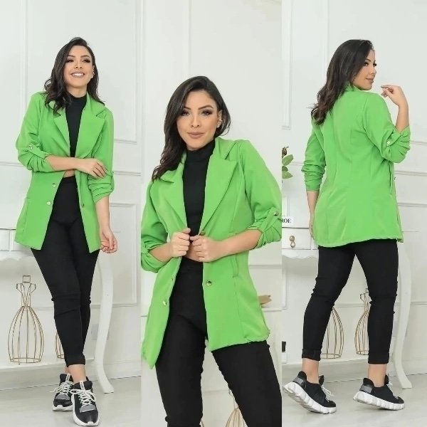 1541 Max blazer Beli botão dourado alfaiataria