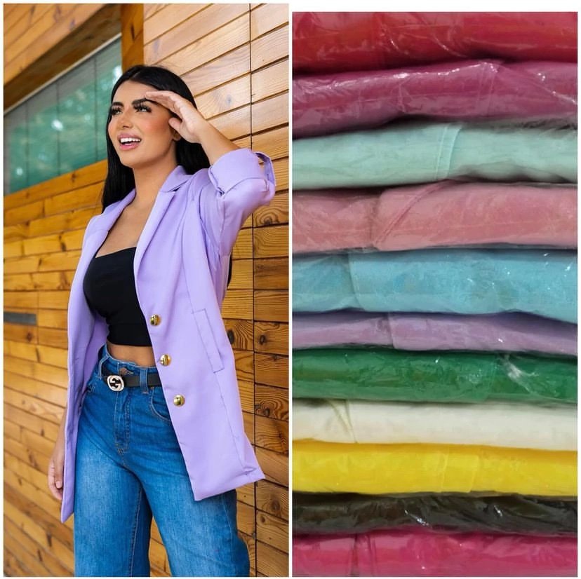 1541 Max blazer Beli botão dourado alfaiataria - Imagem 6