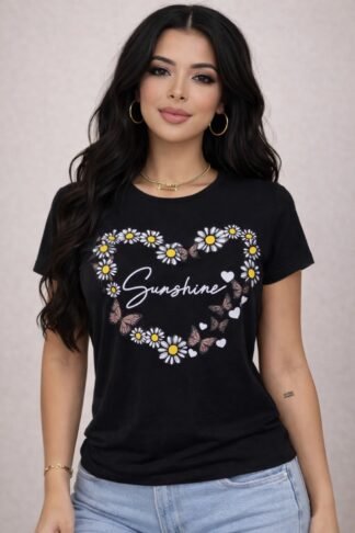 2774 Blusa t-shirt manga curta Sunshine