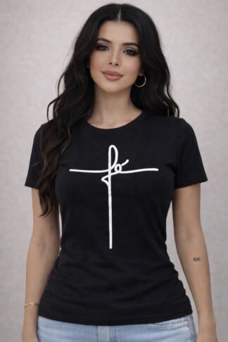 2773 Blusa t-shirt manga curta Fé