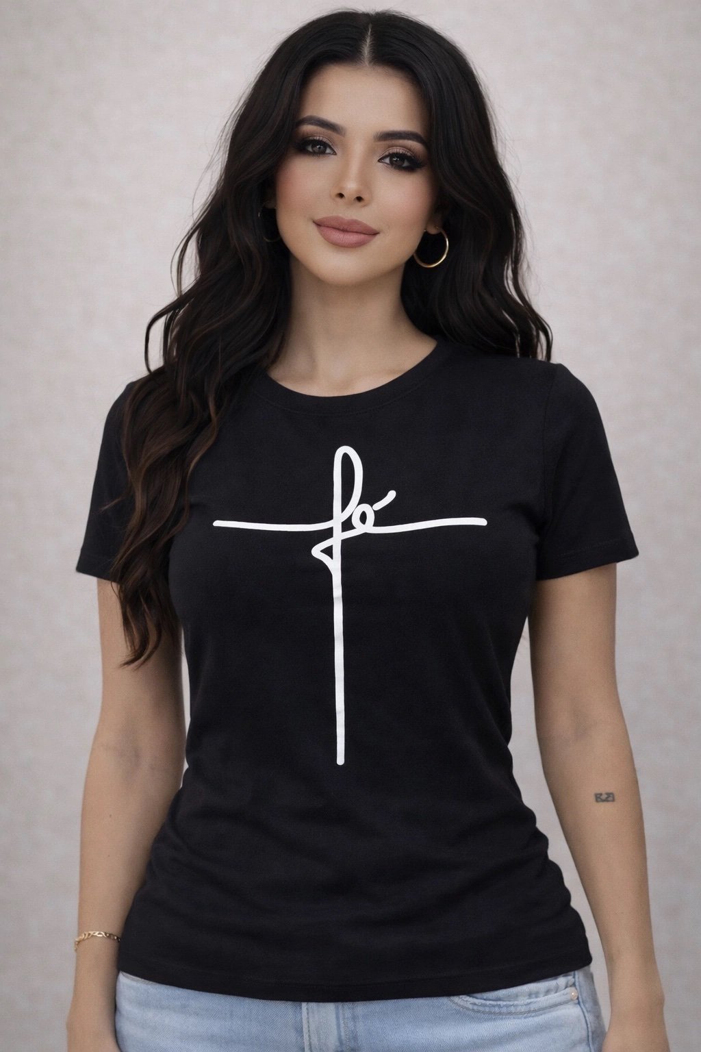 2773 Blusa t-shirt manga curta Fé