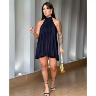 2815 Macaquinho Ariane gola alta plissado