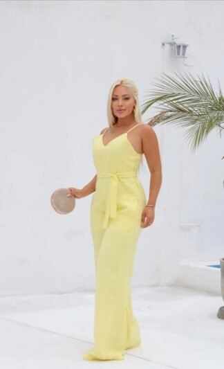 2758 Macacão Dila regata alça pantalona alfaiataria