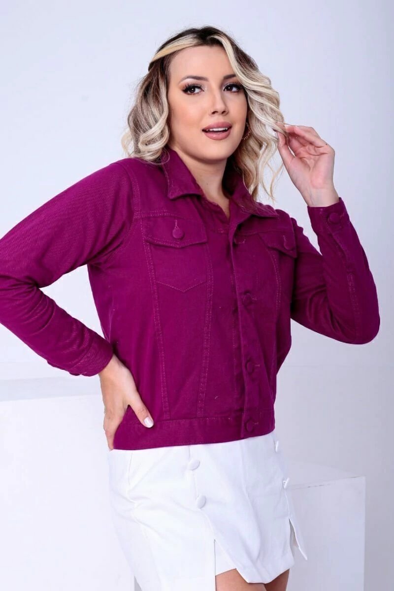 1953 Jaqueta jeans botão encapado - Imagem 9
