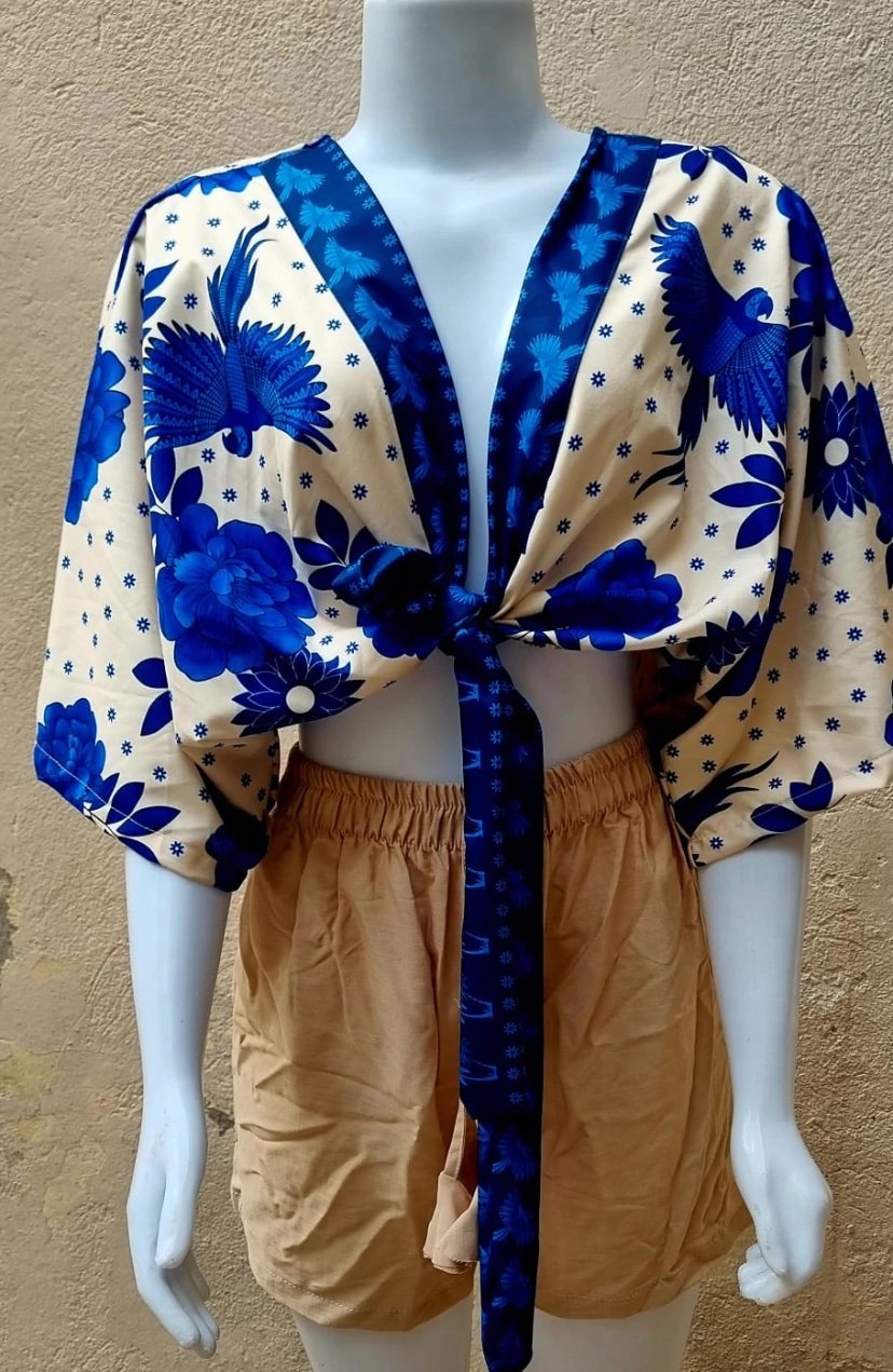 2681 Cropped nika manga 3/4 morcego multi formas estilo Farm - Imagem 11