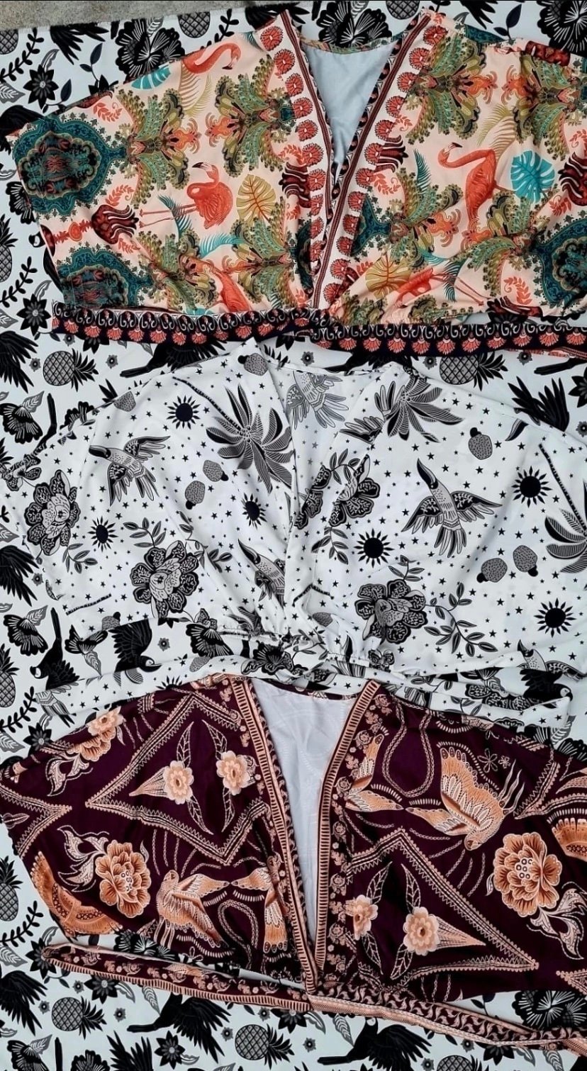 2681 Cropped nika manga 3/4 morcego multi formas estilo Farm - Imagem 17