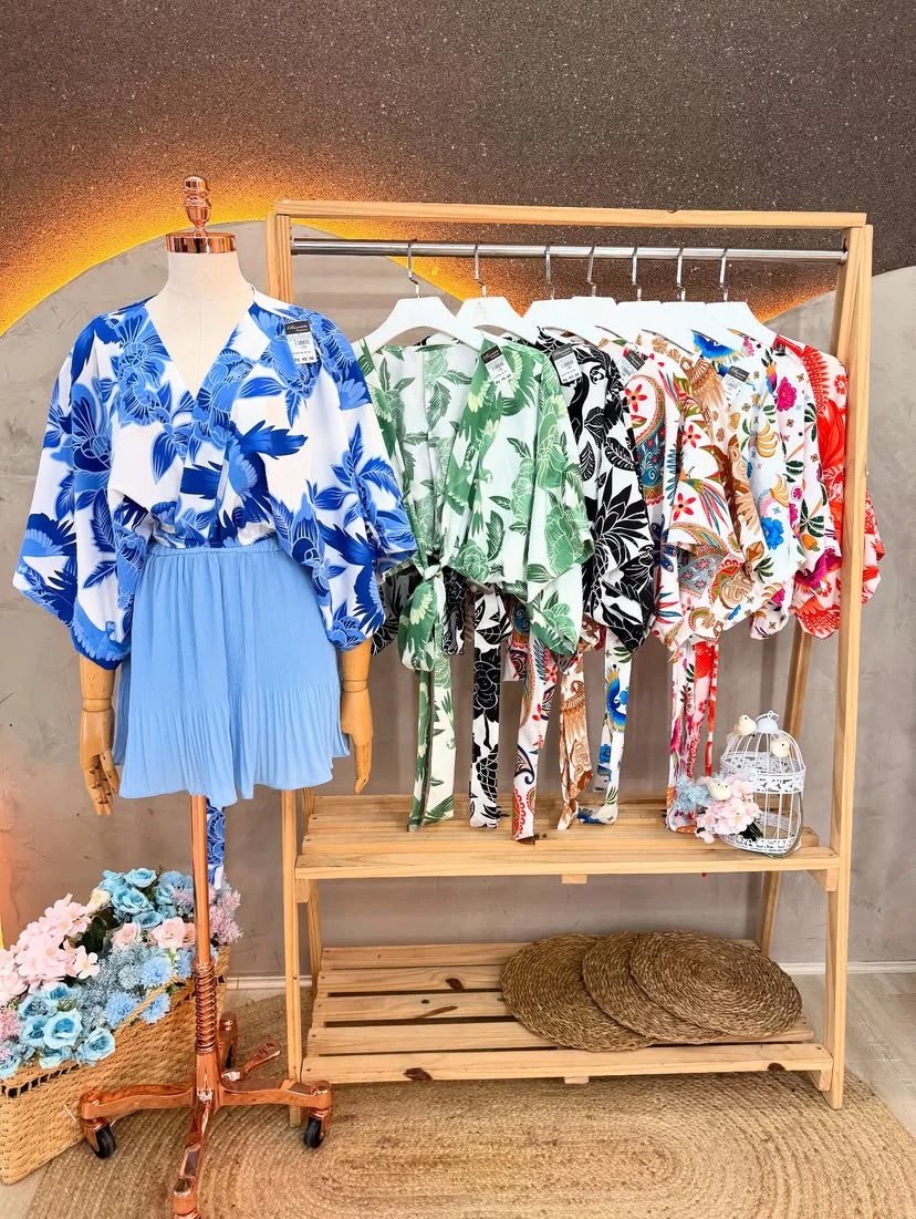 2681 Cropped nika manga 3/4 morcego multi formas estilo Farm - Imagem 3