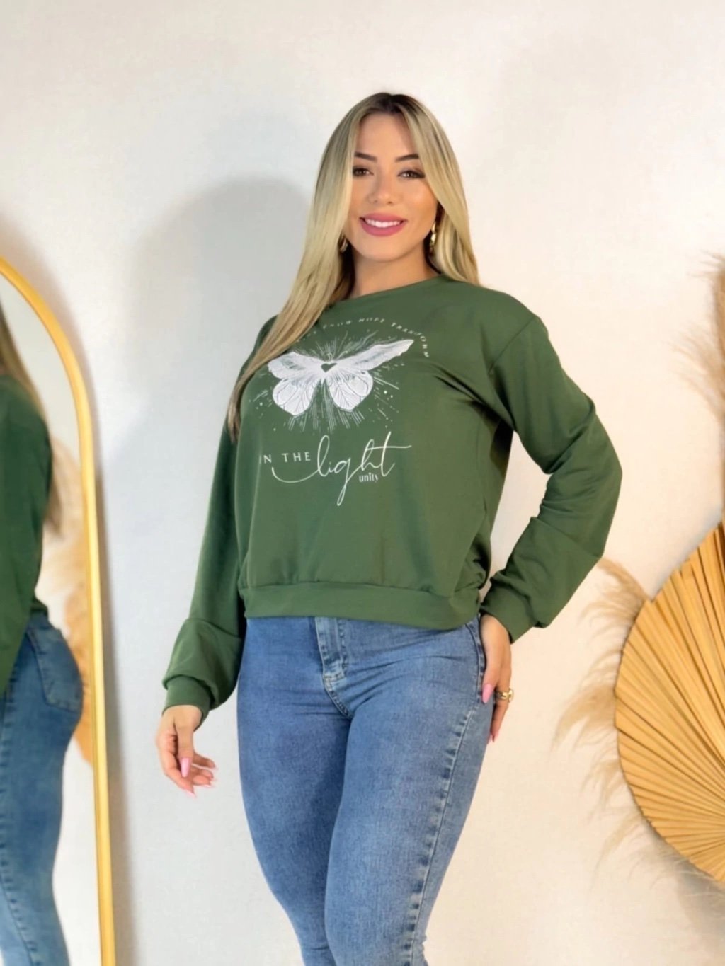 2209 Blusa Vidal manga longa estampada moletom - Imagem 6