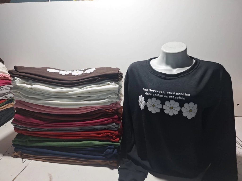 2209 Blusa Vidal manga longa estampada moletom - Imagem 10
