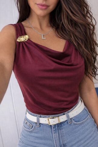 2356 Blusa Gabriel regata decote bobo fivela