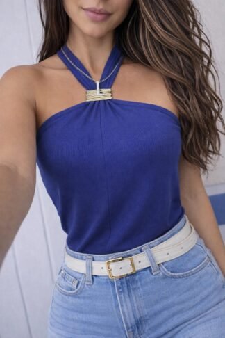 2357 Blusa Gabriel regata frente única fivela