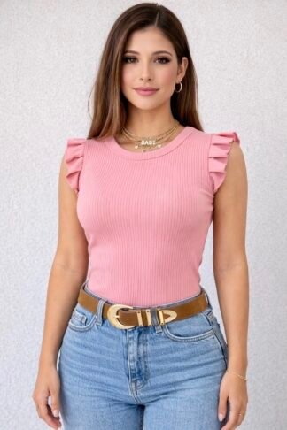 280 Blusa regata babado ombro